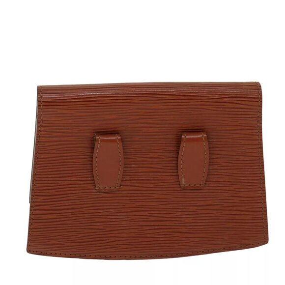 LOUIS VUITTON Epi Tilsitt Pouch Brown M52603 LV Auth ep3395 - Picture 10 of 16